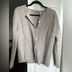 Grey knit cardigan